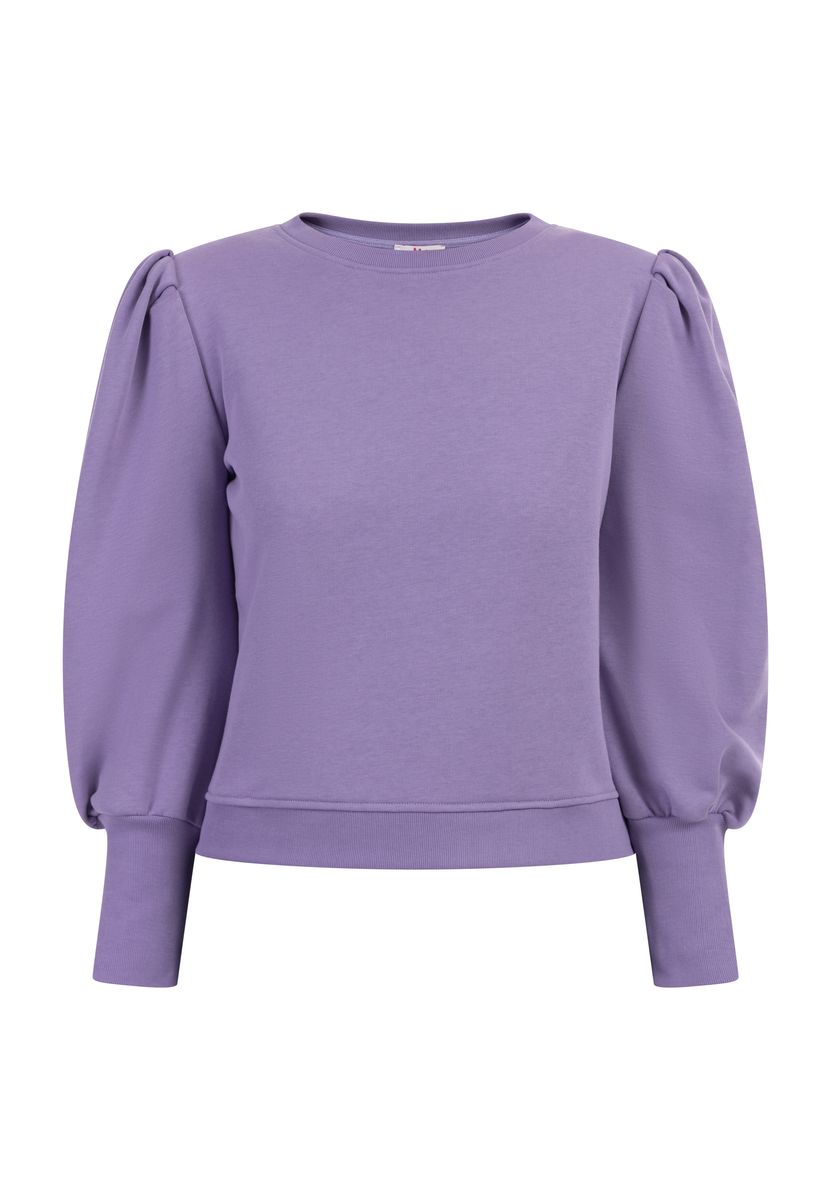 Sweatshirt mit Puffärmeln und Rippbündchen