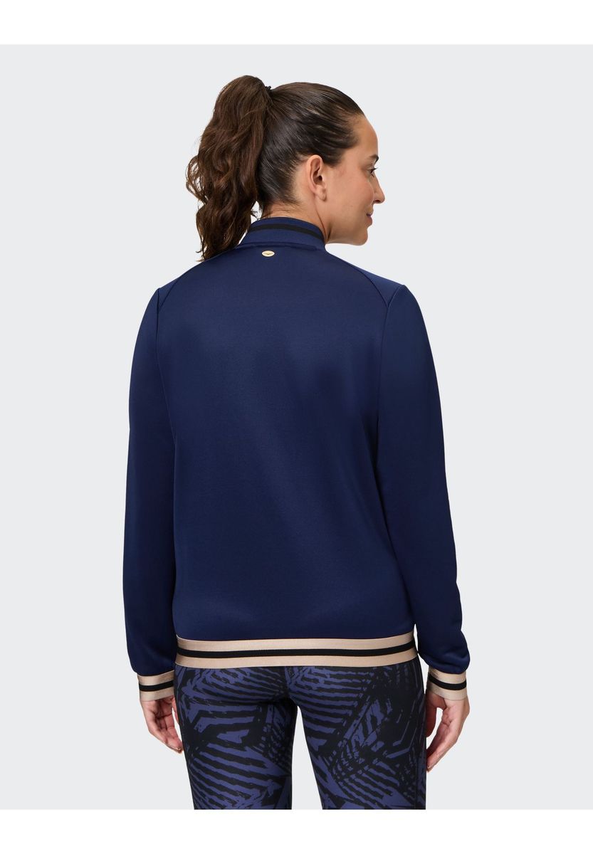 Zip-Up Trainingsjacke mit Palmen-Print