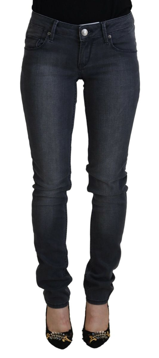 Schmale Hüftjeans aus Denim