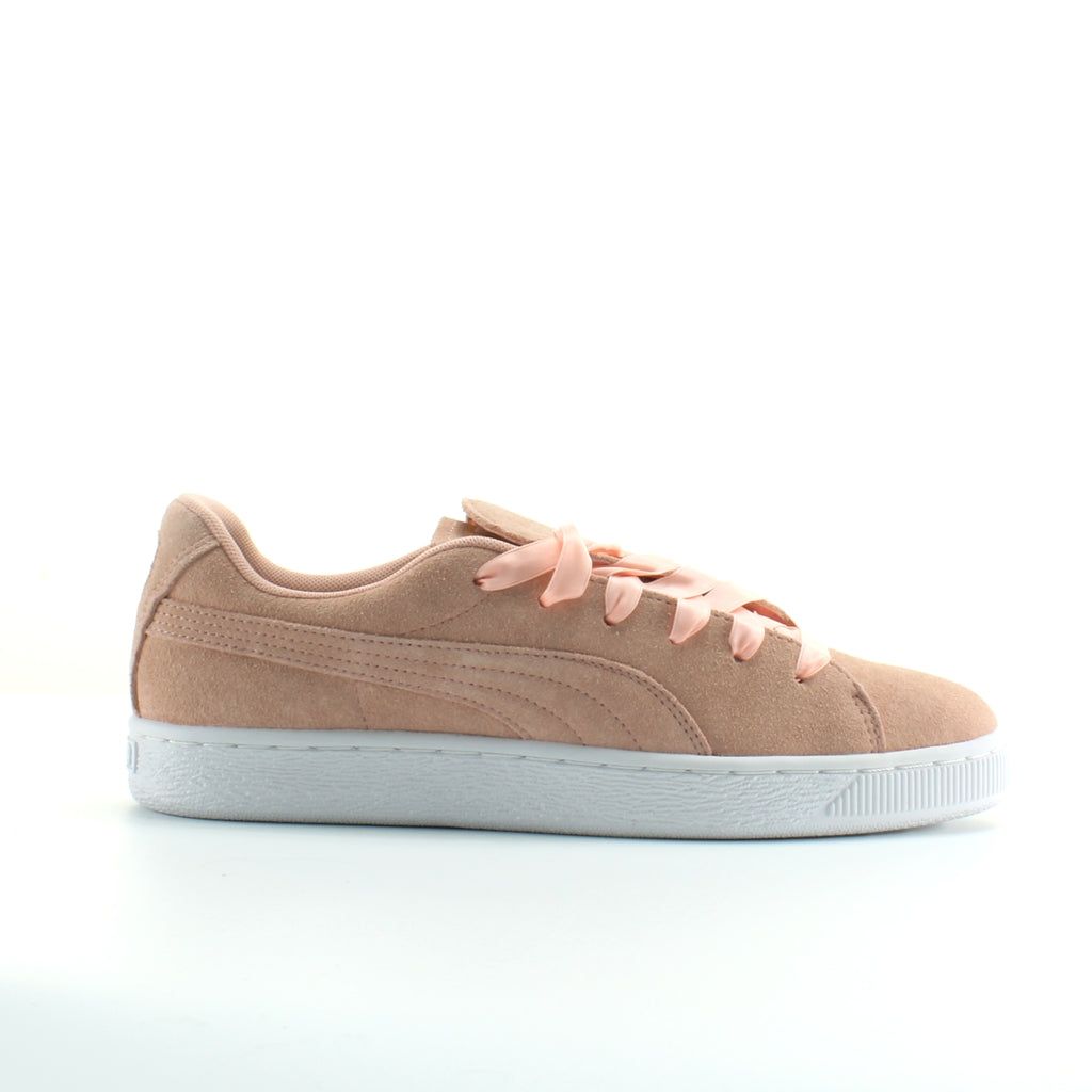 Wildledersneaker mit asymmetrischer Satinschleife