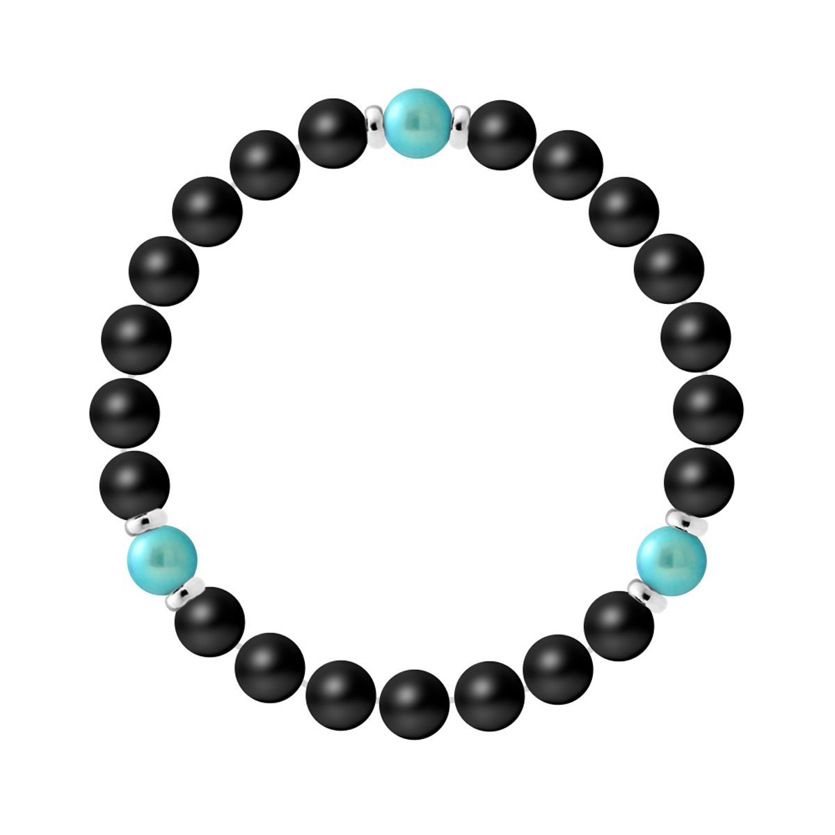 Perlenarmband mit Achat und Türkis