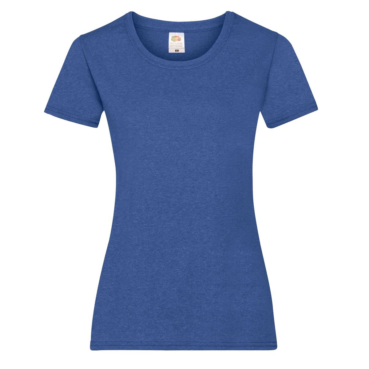 Tailliertes meliertes Rundhals-T-Shirt