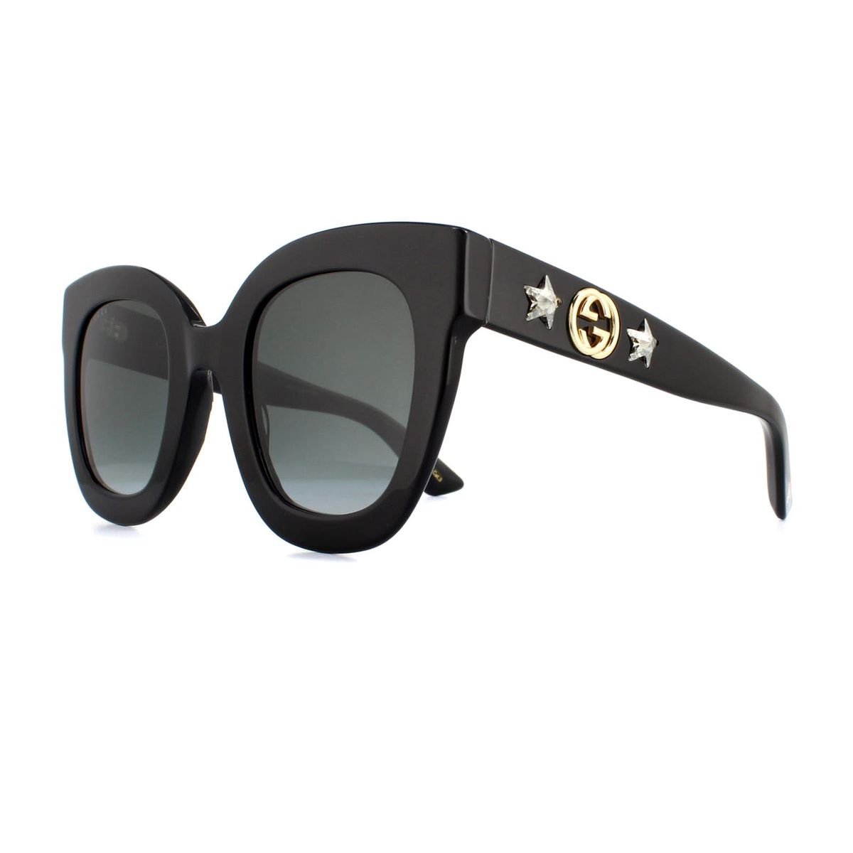 Oversized Quadratische Sonnenbrille mit Sternenverzierung