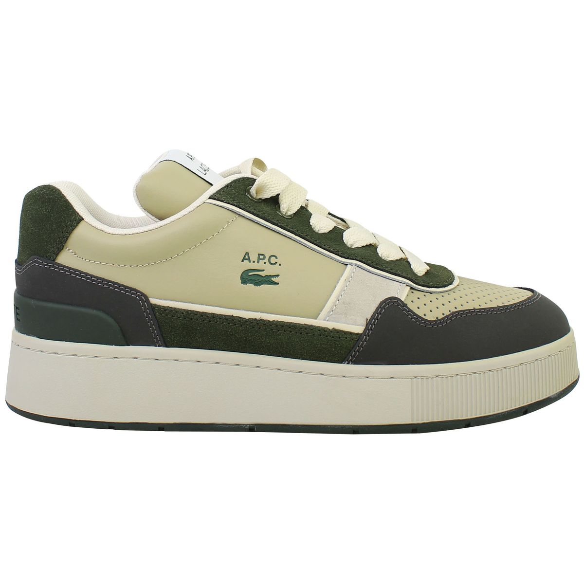 Chunky Plateau-Sneaker im Materialmix