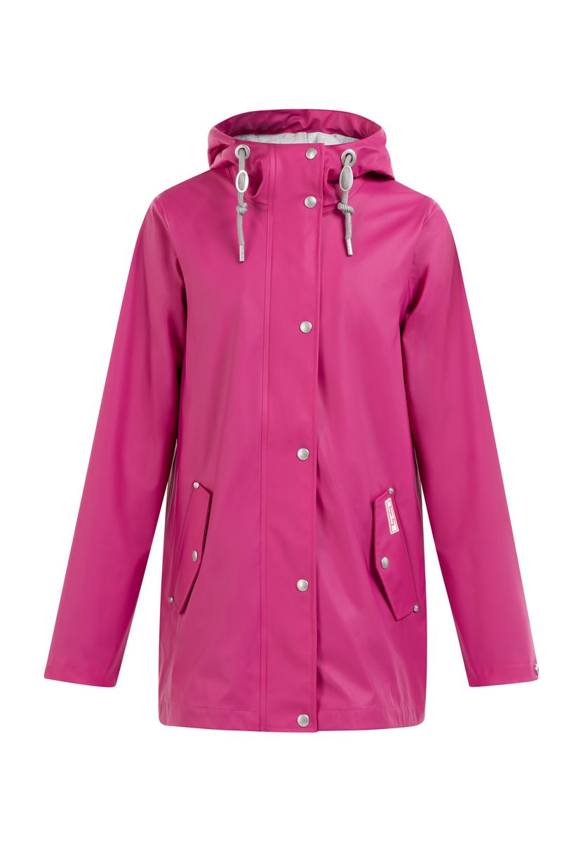 Taillierter Regenparka mit Kapuze