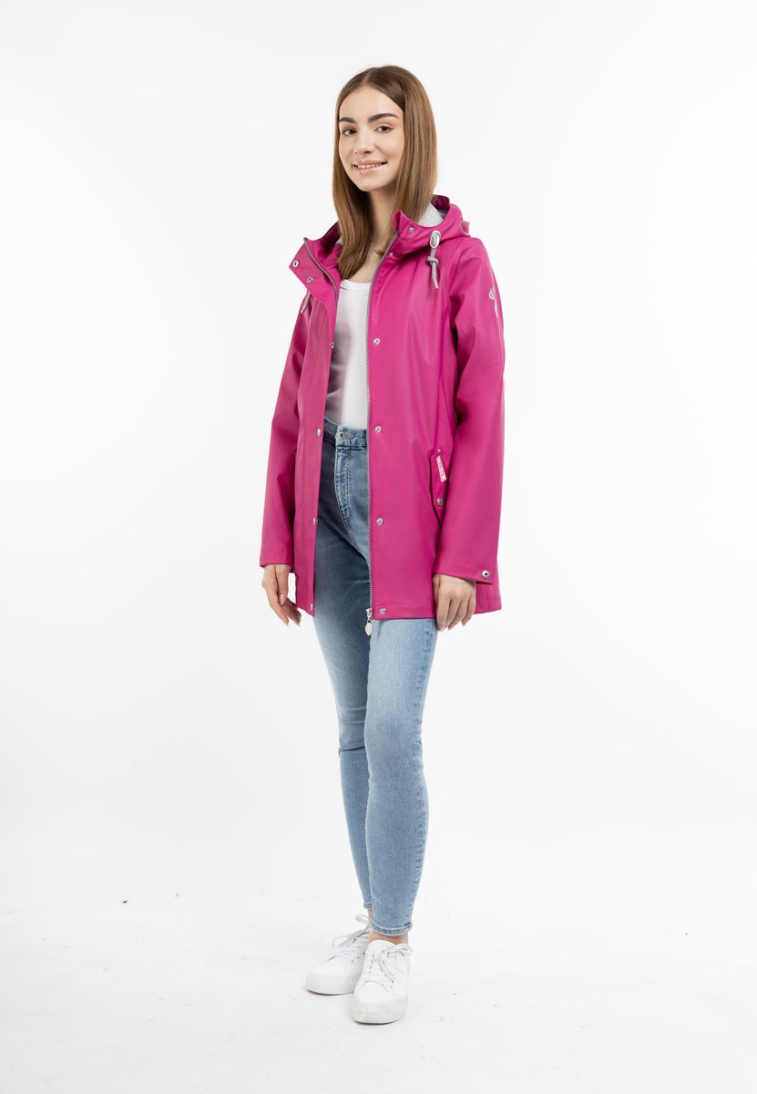 Taillierter Regenparka mit Kapuze