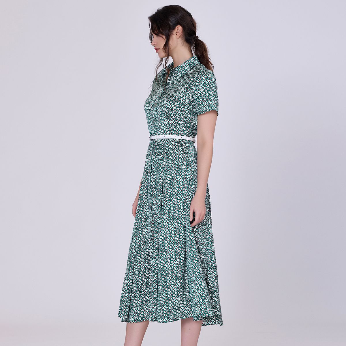 Midikleid mit grafischem Print