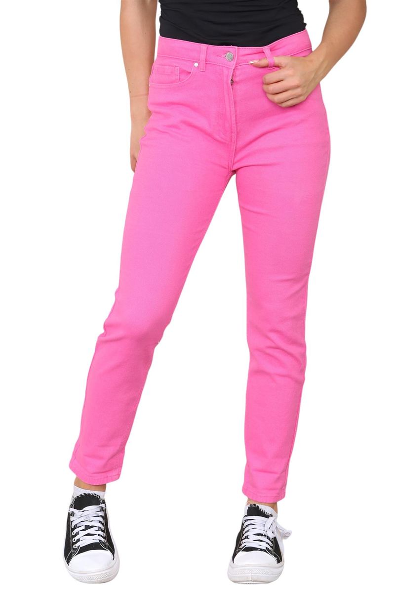 Hochtaillierte Karottenjeans im Mom-Stil