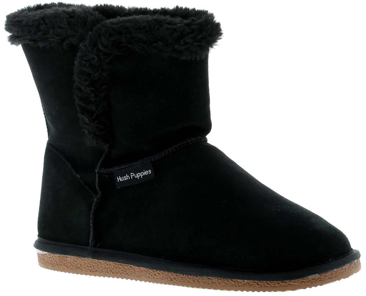 Wildleder-Boots mit Kunstfellfutter