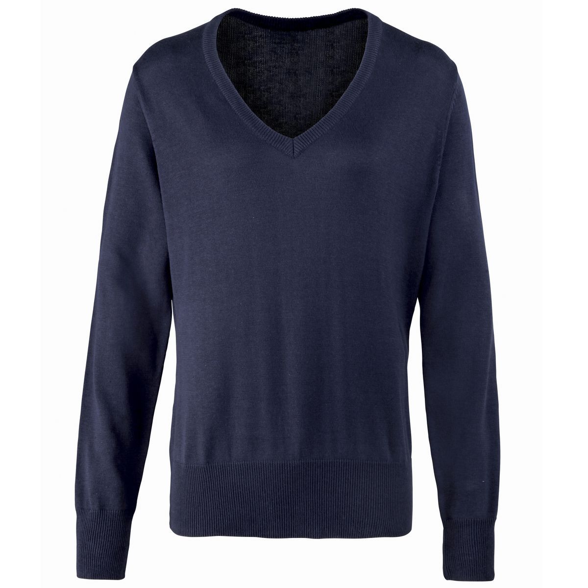 Klassischer Strickpullover mit V-Ausschnitt