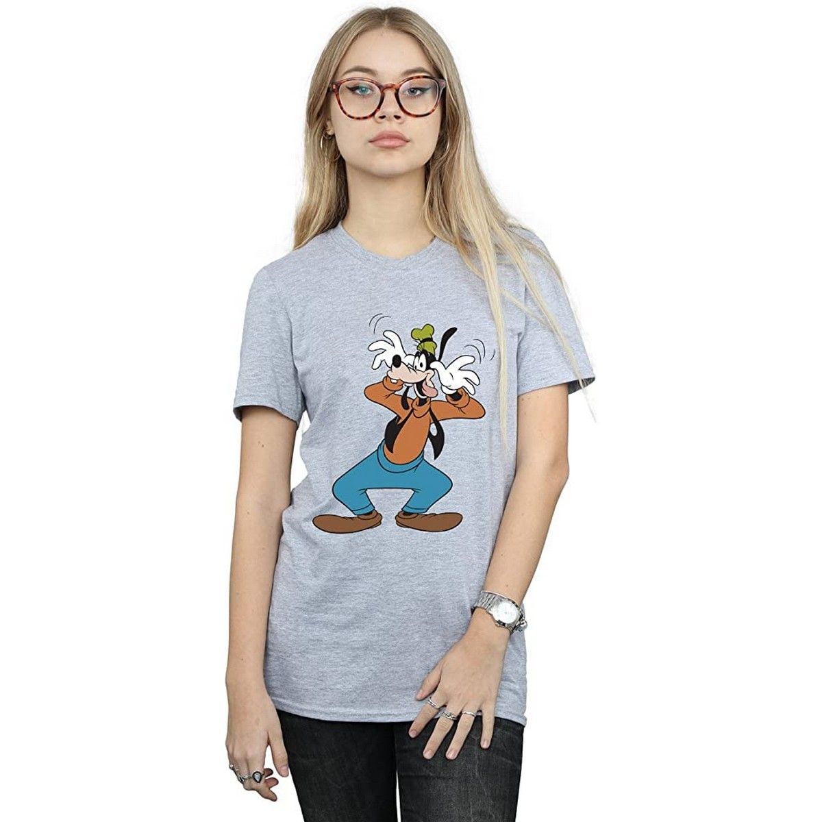 Goofy Grafik Boyfriend Shirt