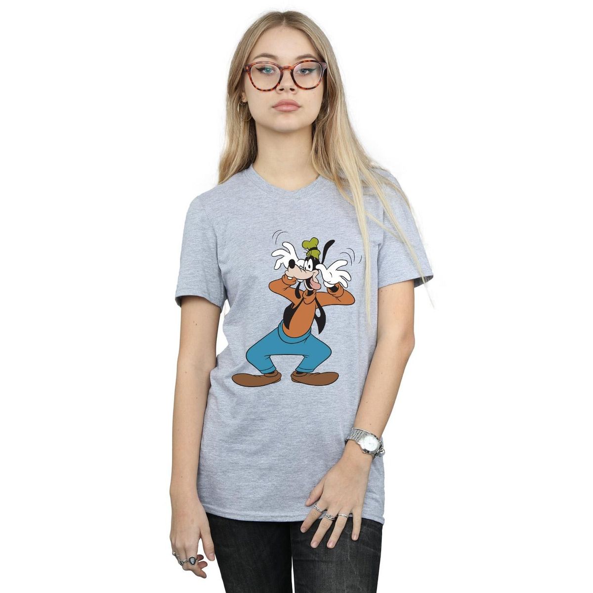 Goofy Grafik Boyfriend Shirt
