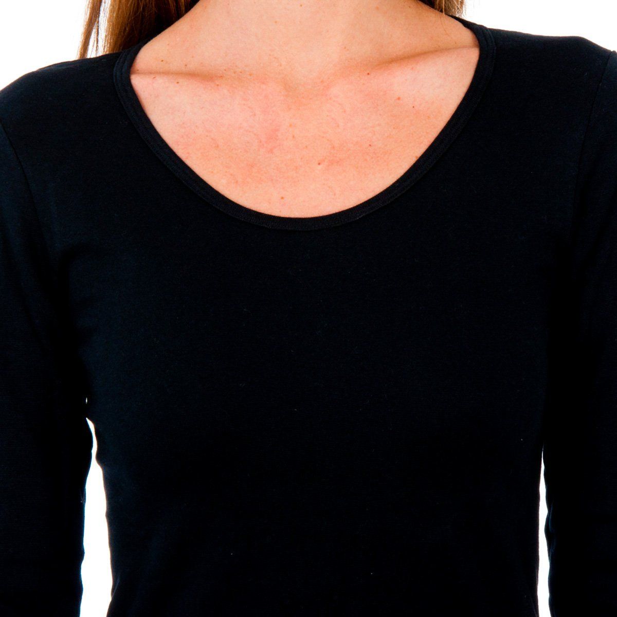 Nahtloses Langarmshirt mit Rundhalsausschnitt