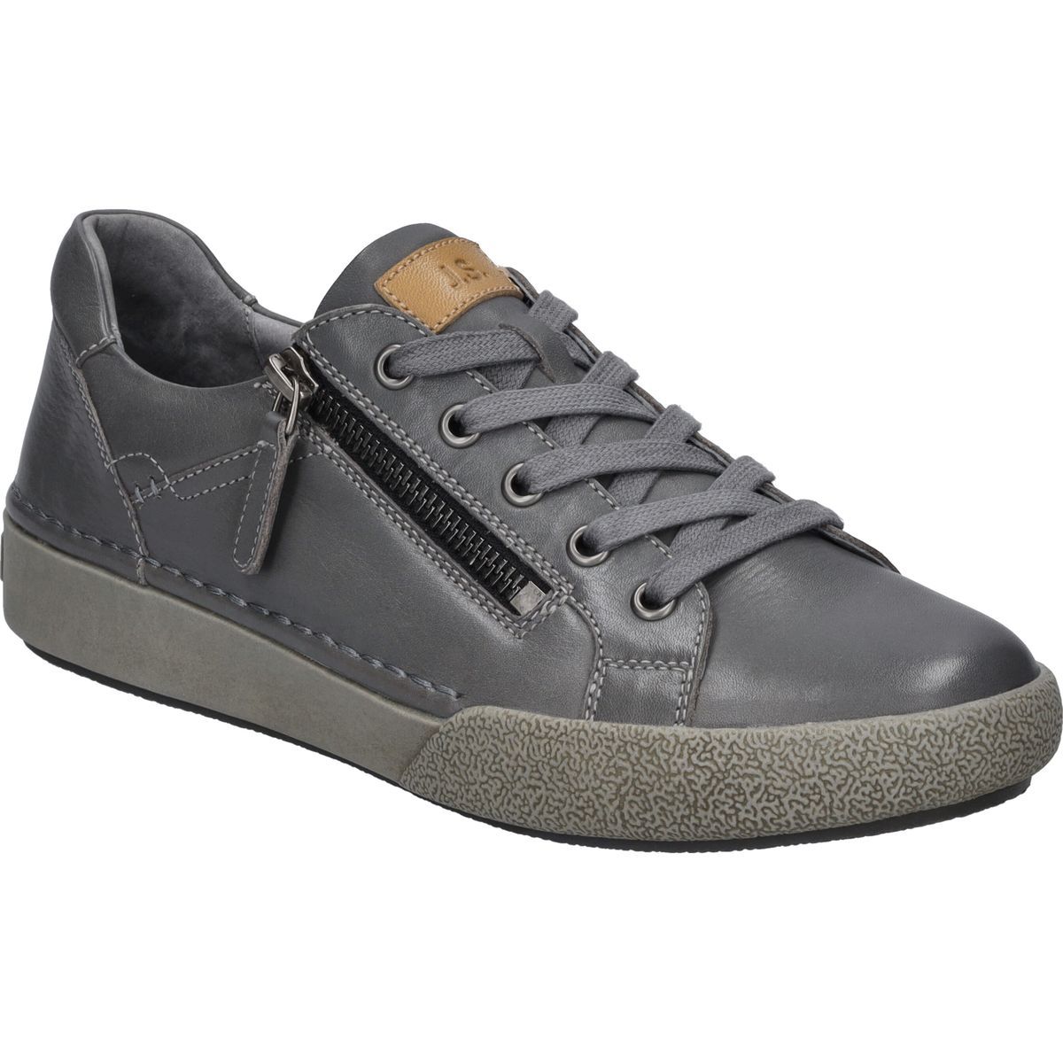 Leder-Sneaker mit Reißverschluss
