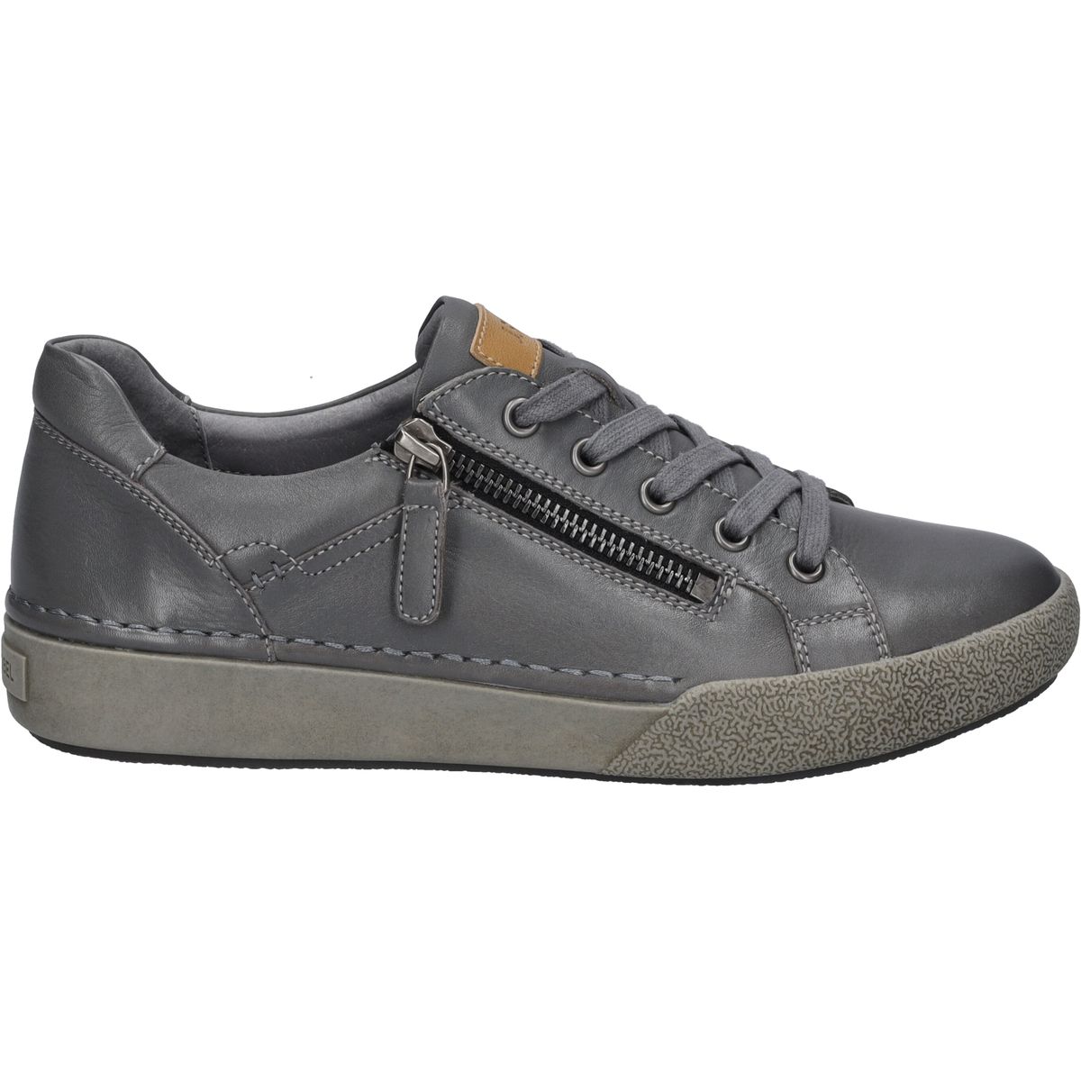 Leder-Sneaker mit Reißverschluss