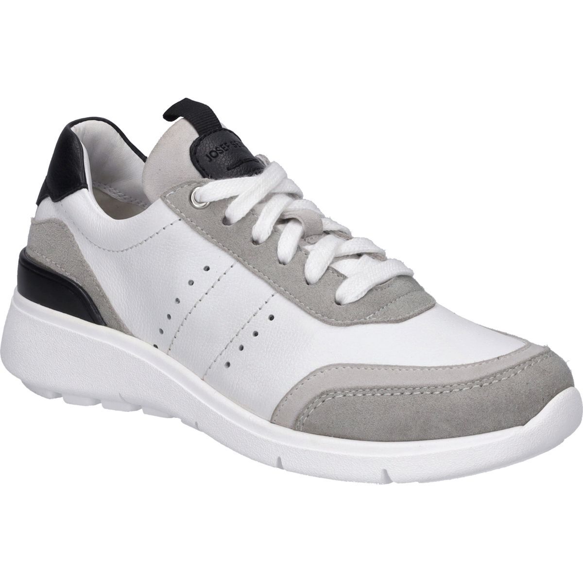 Leder Low-Top Sneaker mit Veloursleder