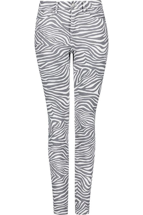 Skinny-Jeans mit Zebramuster