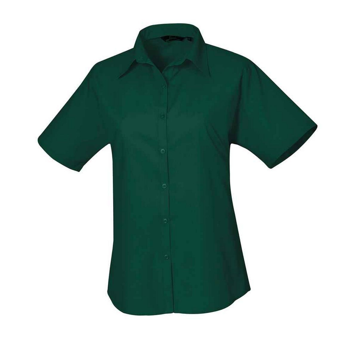 Klassische Kurzarm-Bluse aus Popeline