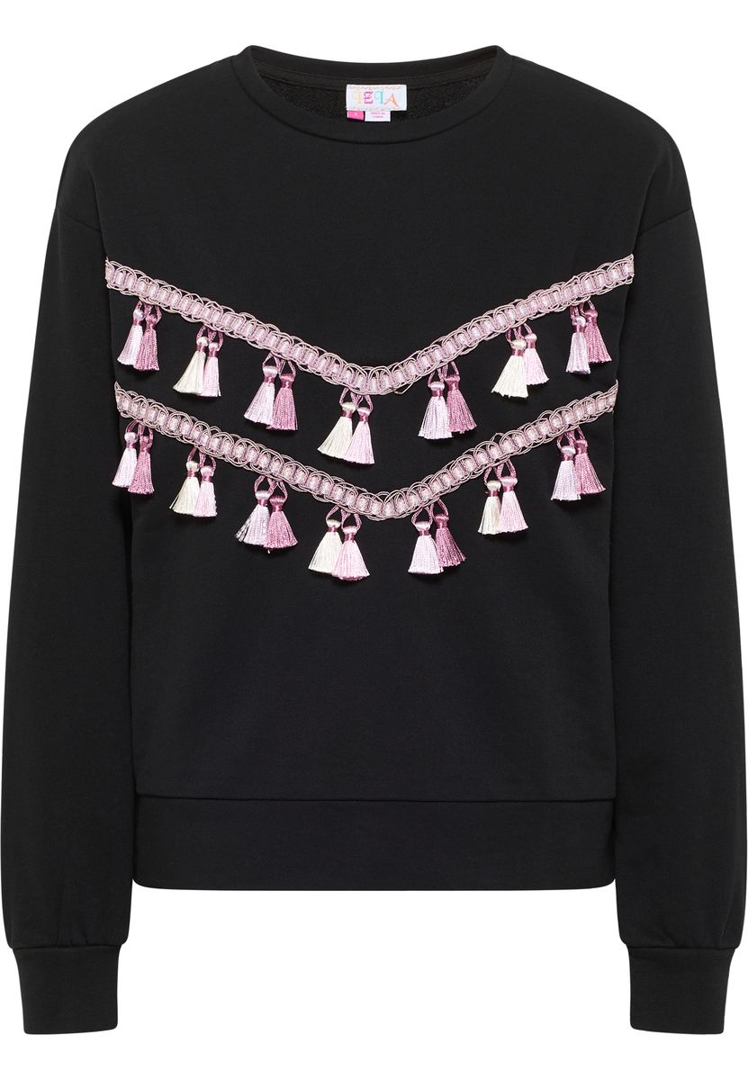 Boho-Sweatshirt mit Quastenverzierung