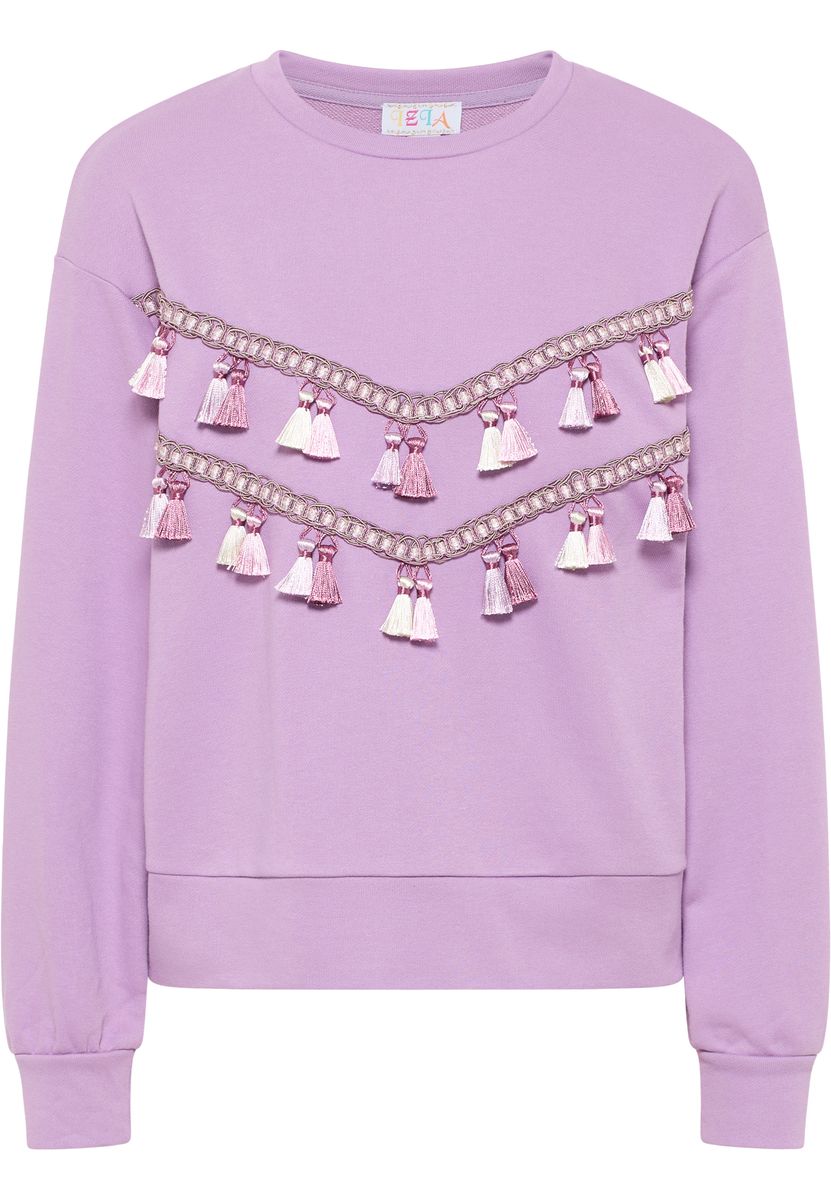 Boho-Sweatshirt mit Quastenverzierung