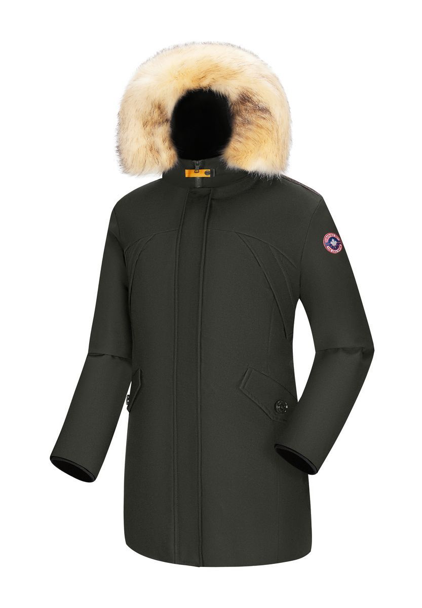 Warmer Winterparka mit Kunstfellkapuze