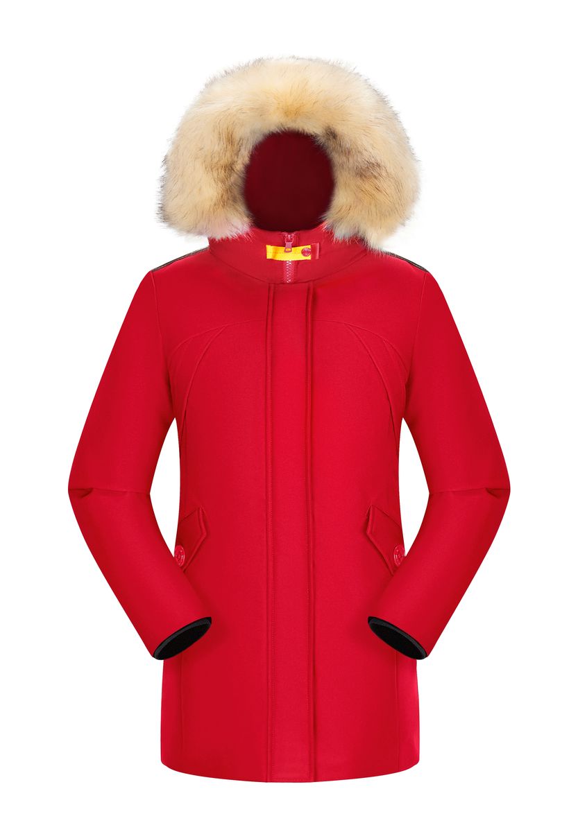 Warmer Winterparka mit Kunstfellkapuze