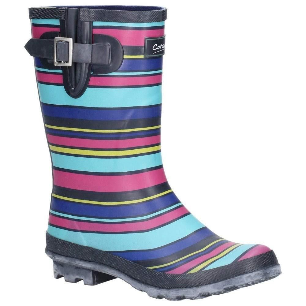 Bunt gestreifte Gummistiefel