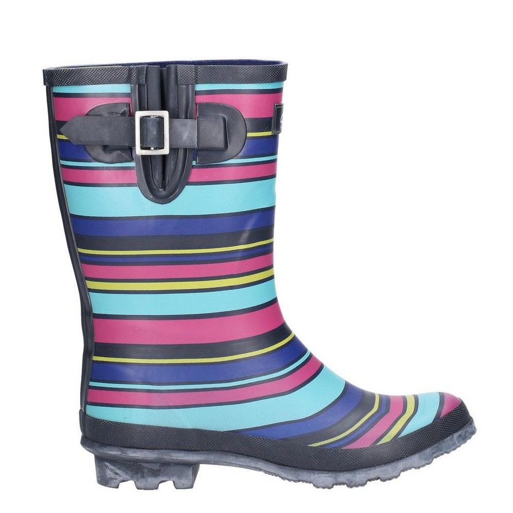 Bunt gestreifte Gummistiefel
