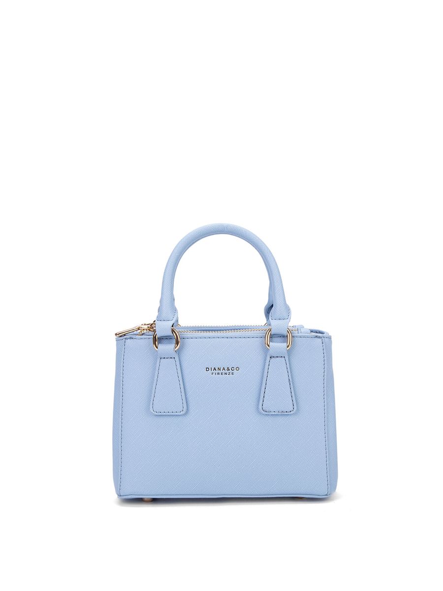 Strukturierte Mini-Handtasche mit Griff