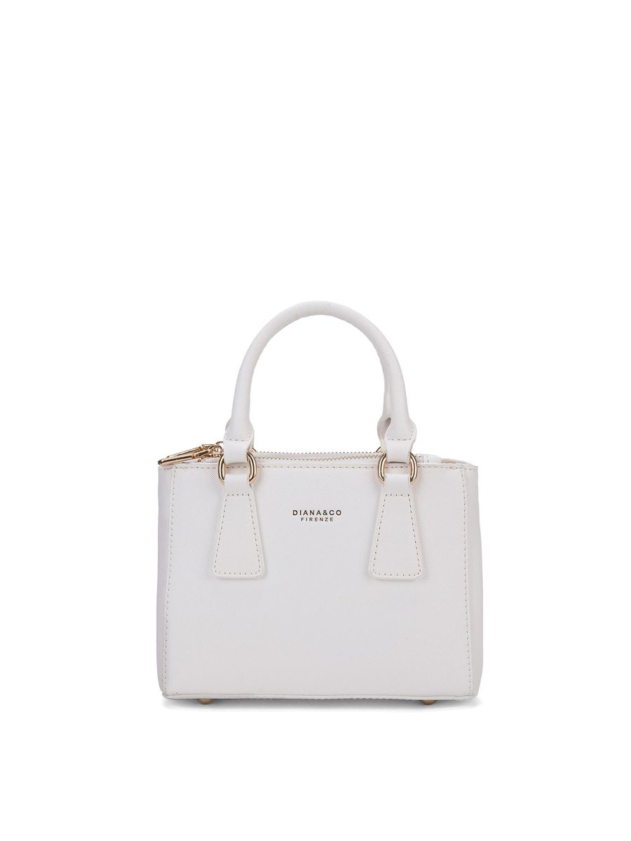 Strukturierte Mini-Handtasche mit Griff