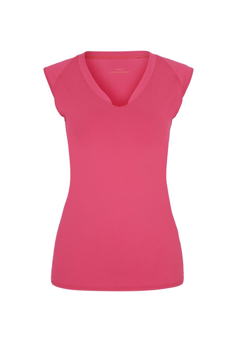 Funktionelles Sport-T-Shirt mit V-Ausschnitt