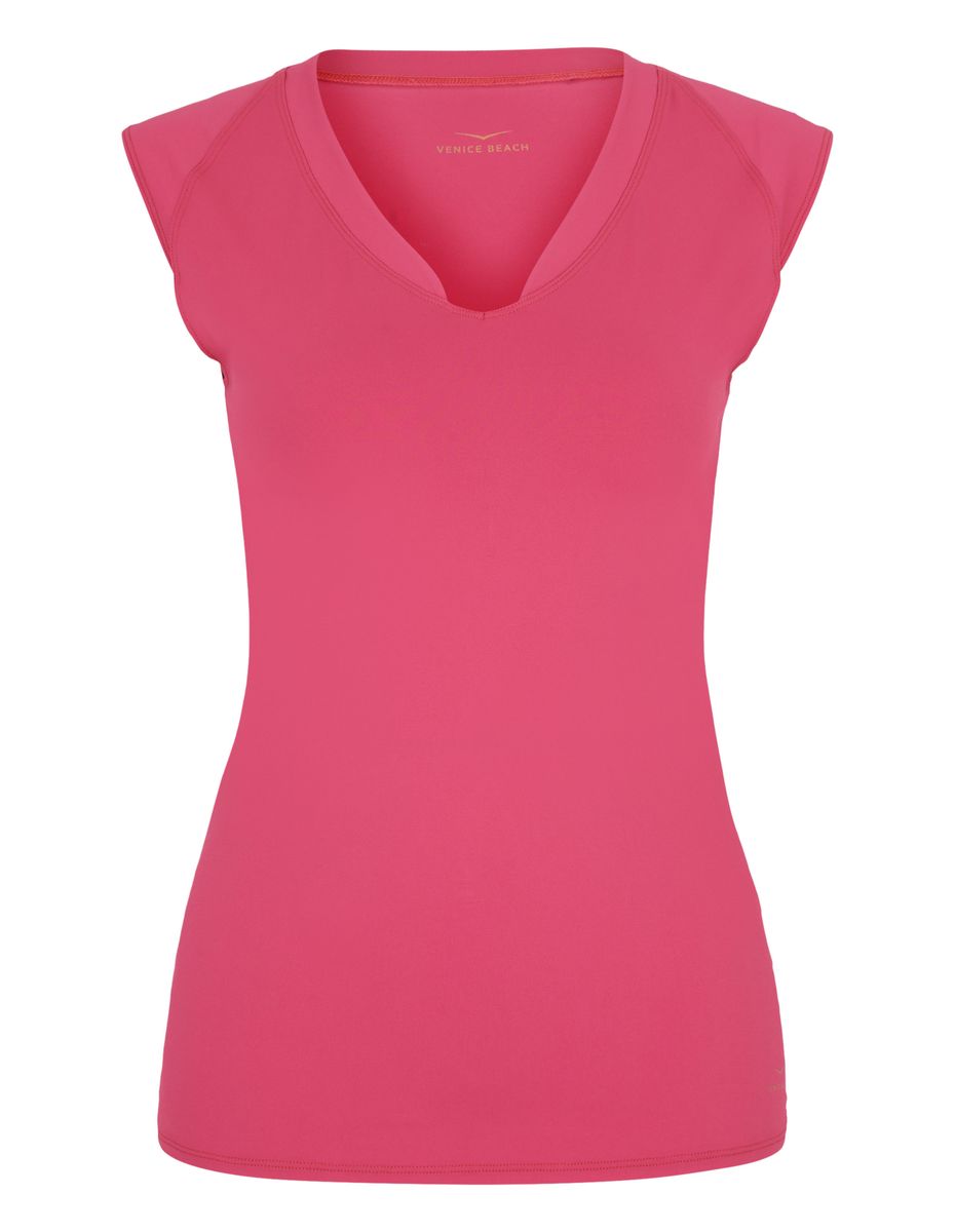 Funktionelles Sport-T-Shirt mit V-Ausschnitt