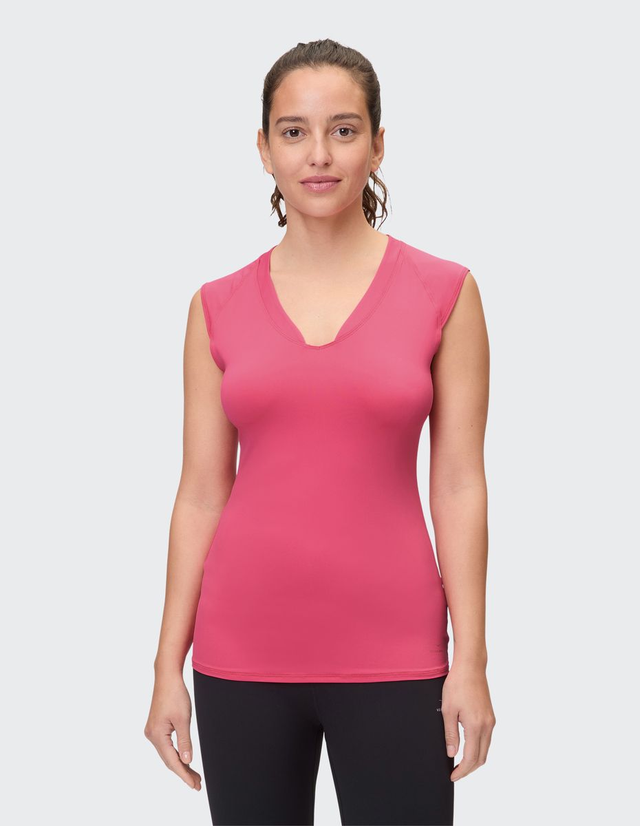Funktionelles Sport-T-Shirt mit V-Ausschnitt