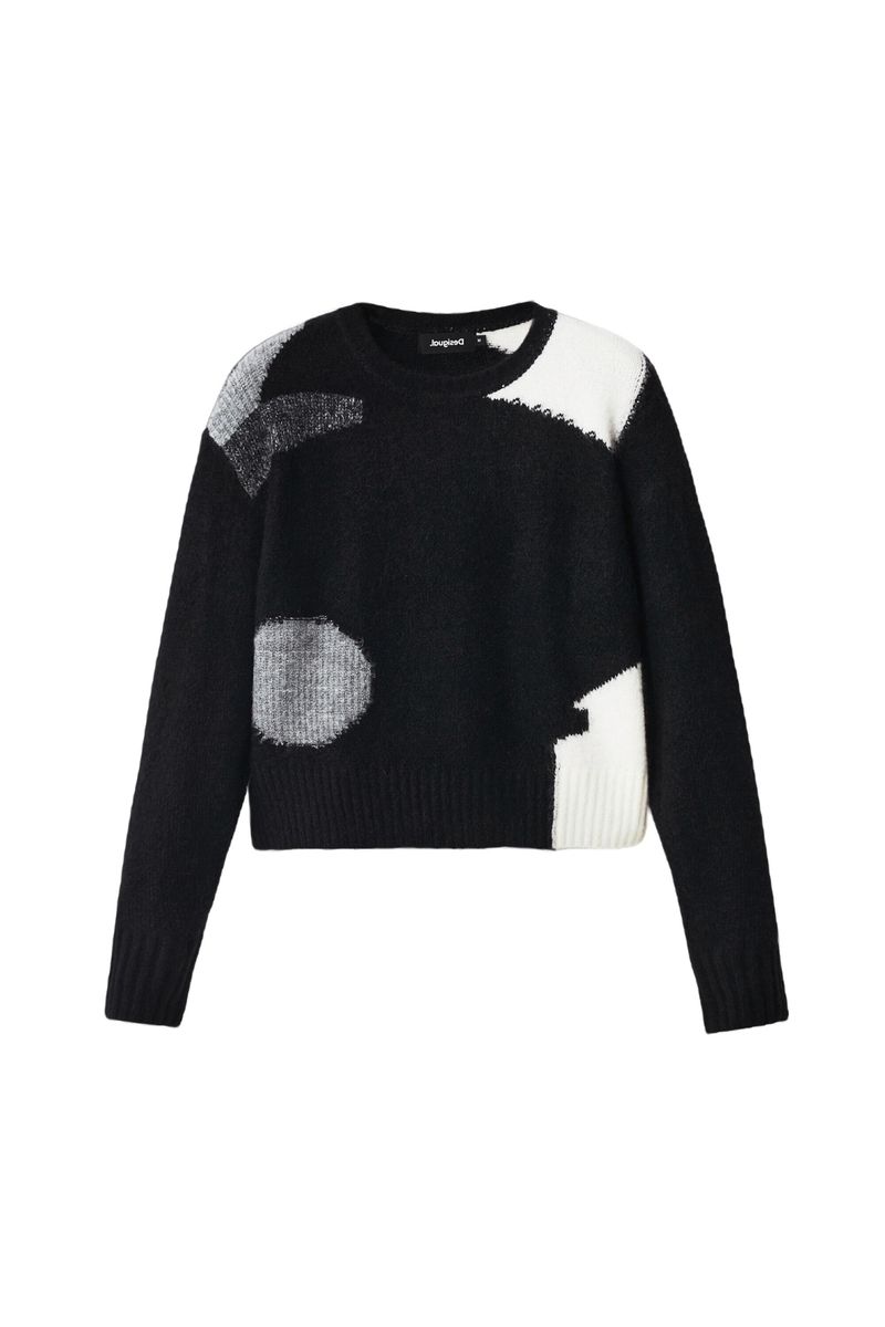 Kurzer Pullover mit Slogan-Print