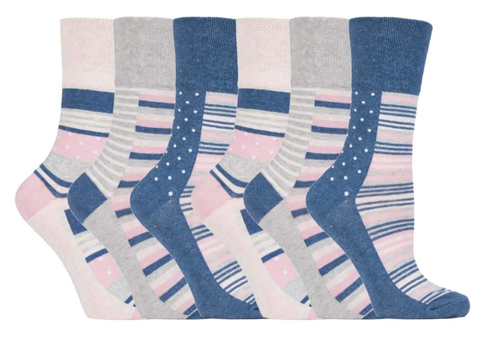 Gemusterte Socken mit Komfortbund