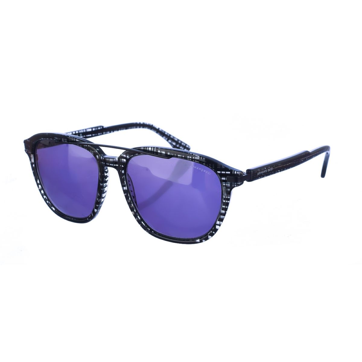 Eckige Pilotenbrille mit Doppelsteg