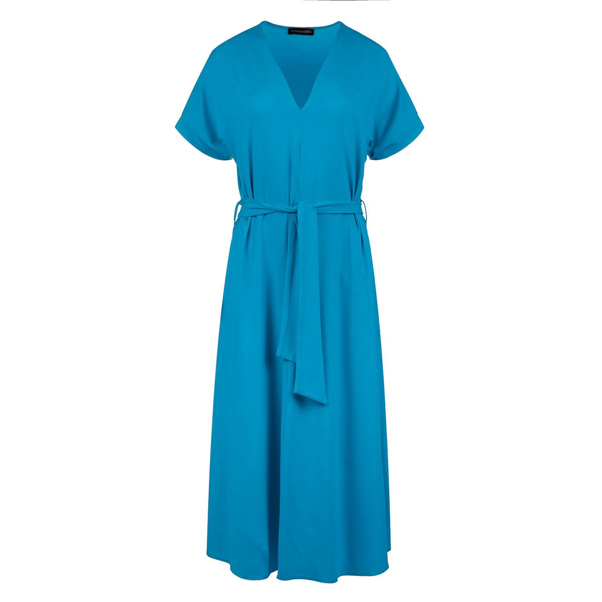 Jersey-Midikleid mit Gürtel