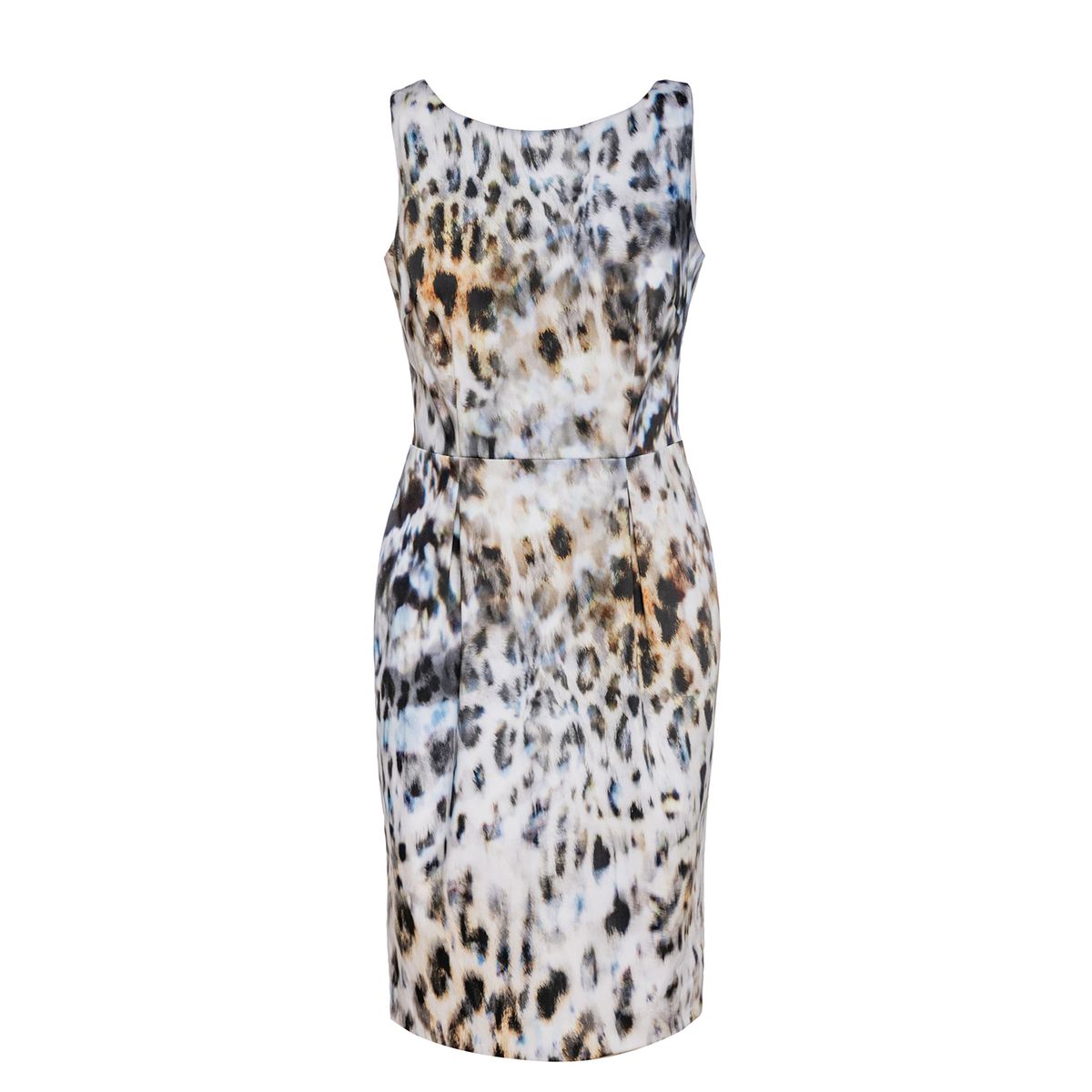 Ärmelloses Kleid mit Tiermuster