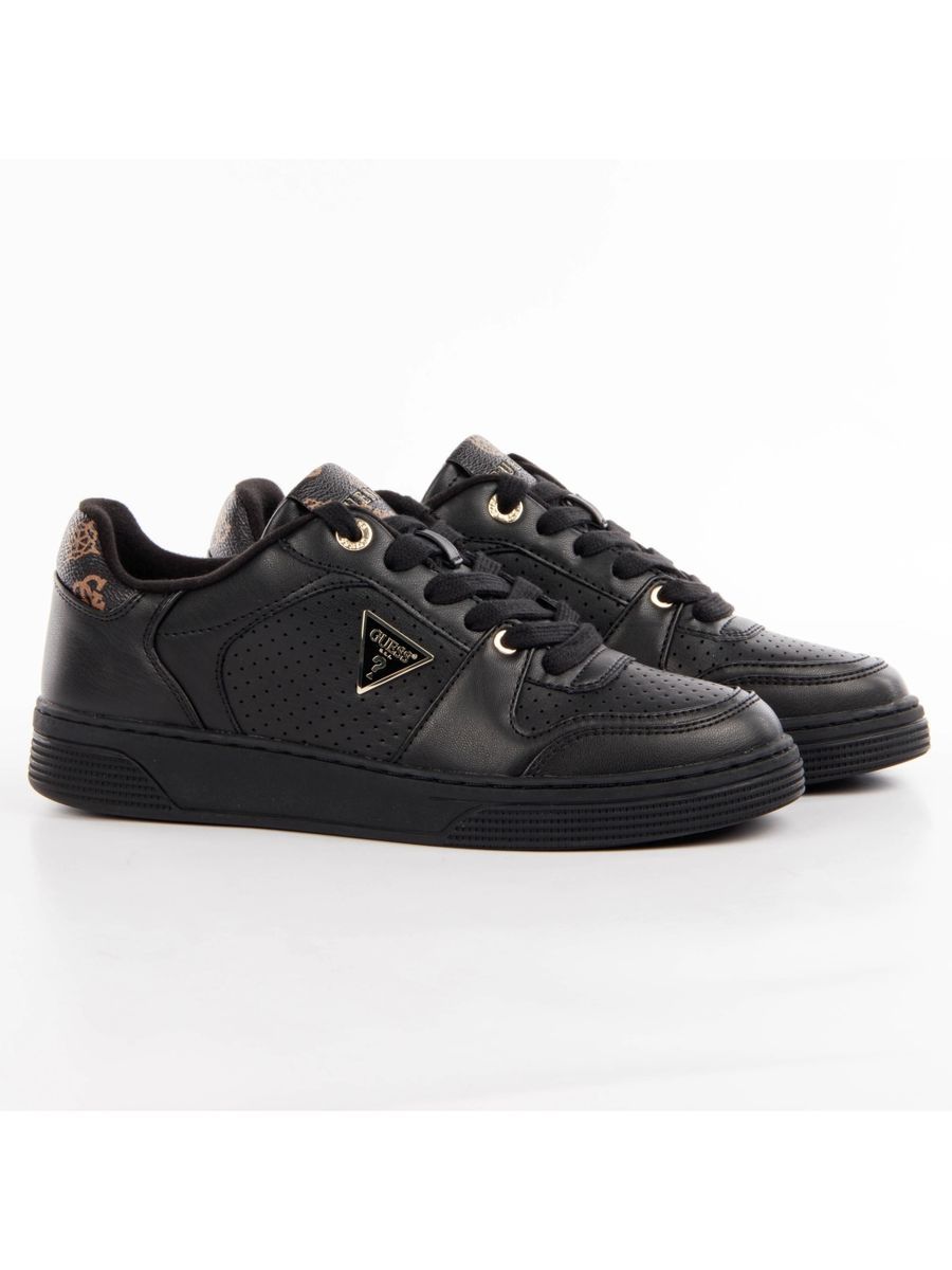 Perforierte Low-Top Logo-Sneaker