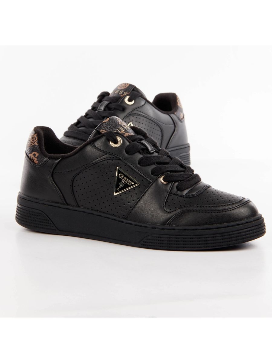 Perforierte Low-Top Logo-Sneaker