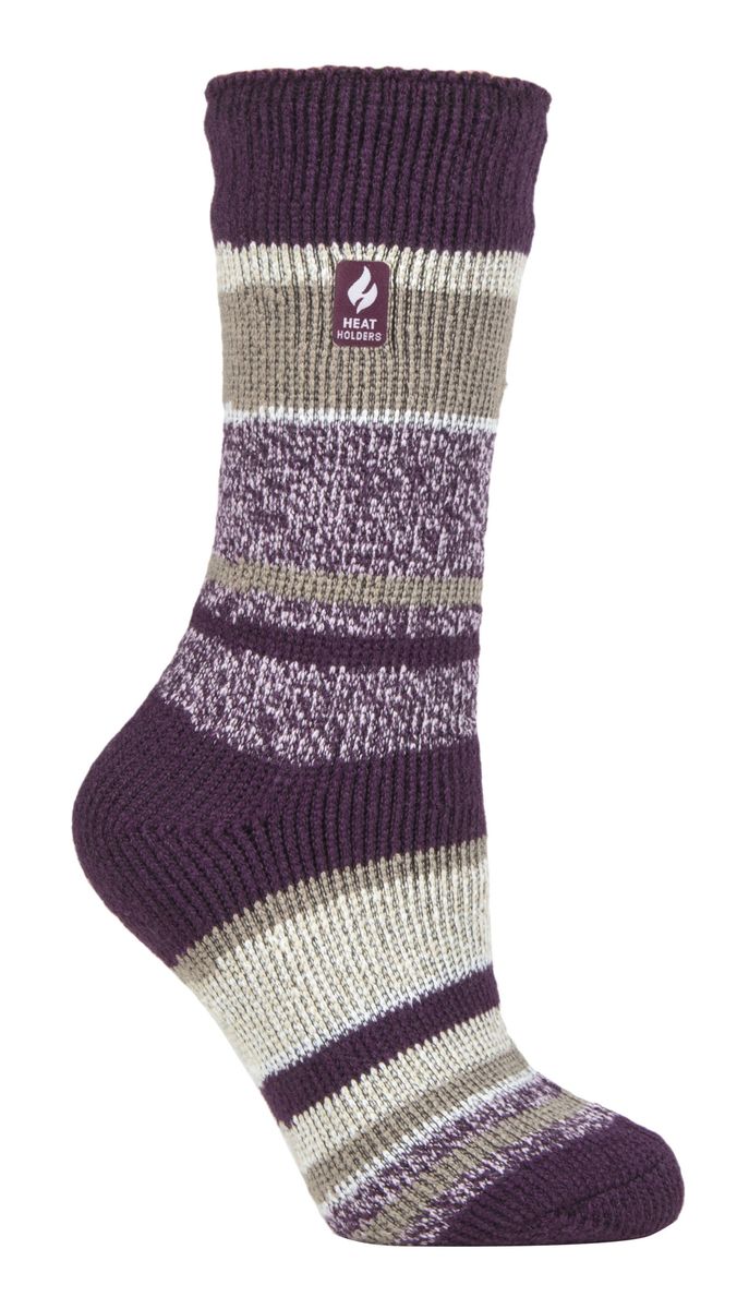 Dicke gestreifte Thermo-Stricksocken