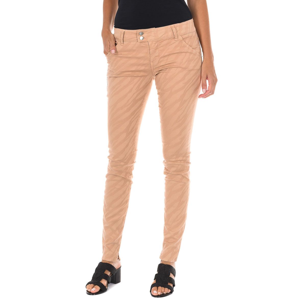 Skinny-Hose mit Chino-Taschen und niedrigem Bund