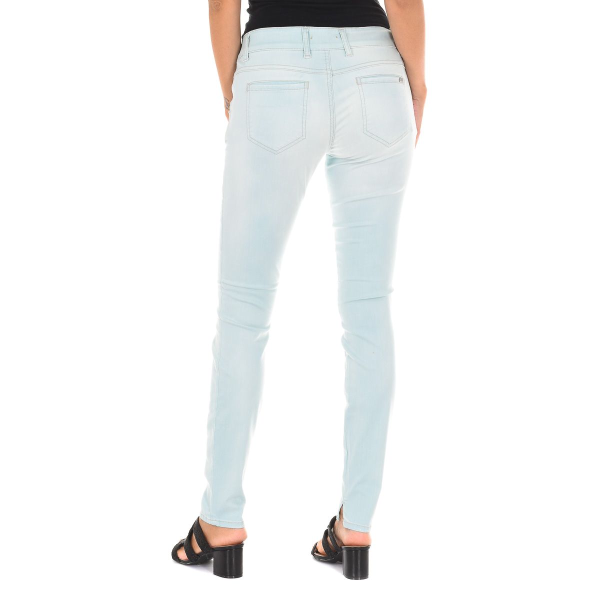 Skinny-Hose mit Chino-Taschen und niedrigem Bund