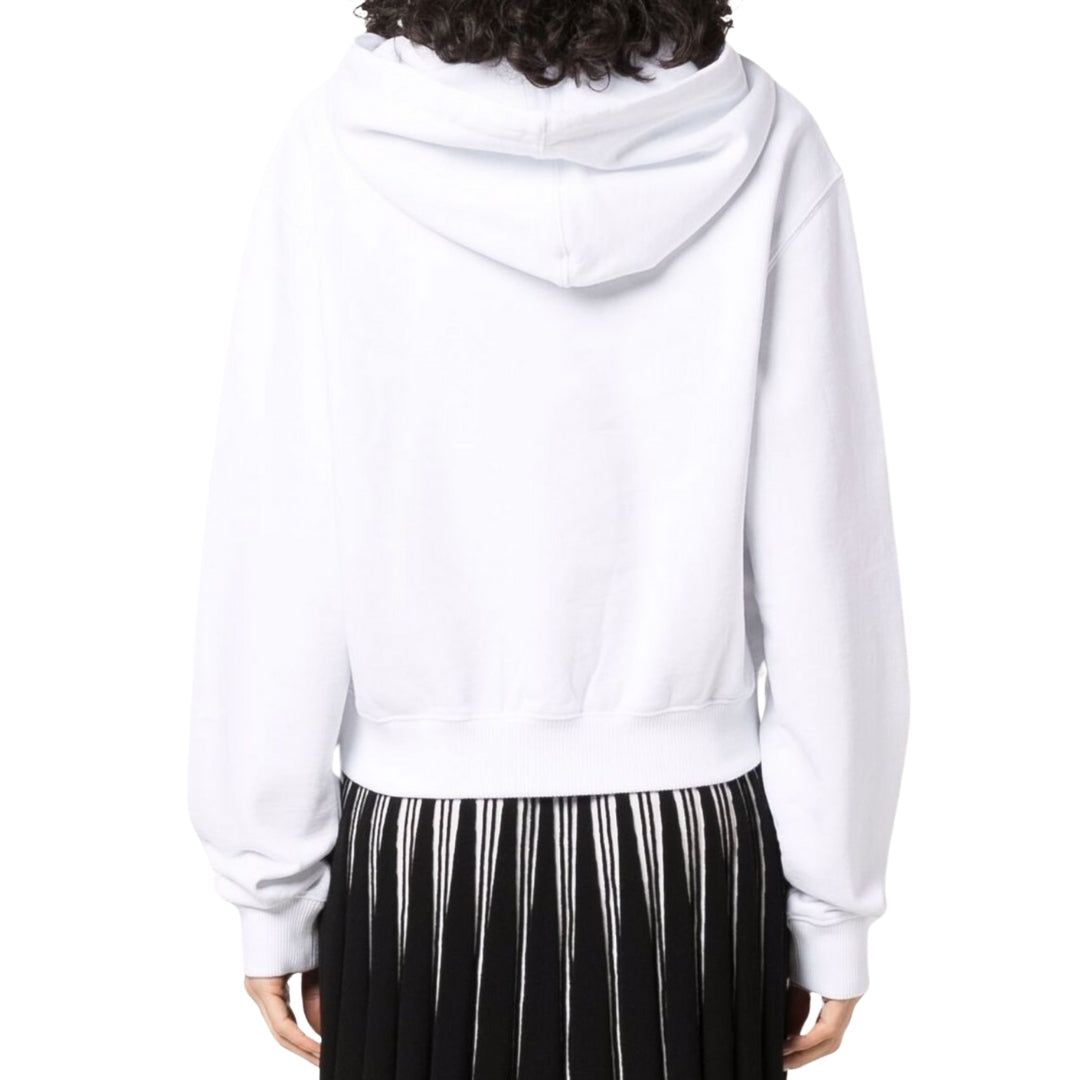 Kurzer Baumwoll-Hoodie mit Logo