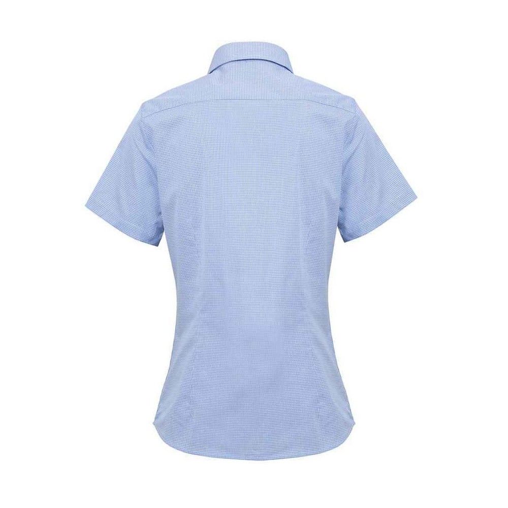 Kurzärmeliges Gingham-Hemd mit Knopfleiste