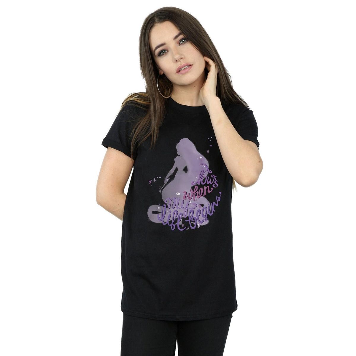 Rapunzel Silhouette Grafik T-Shirt