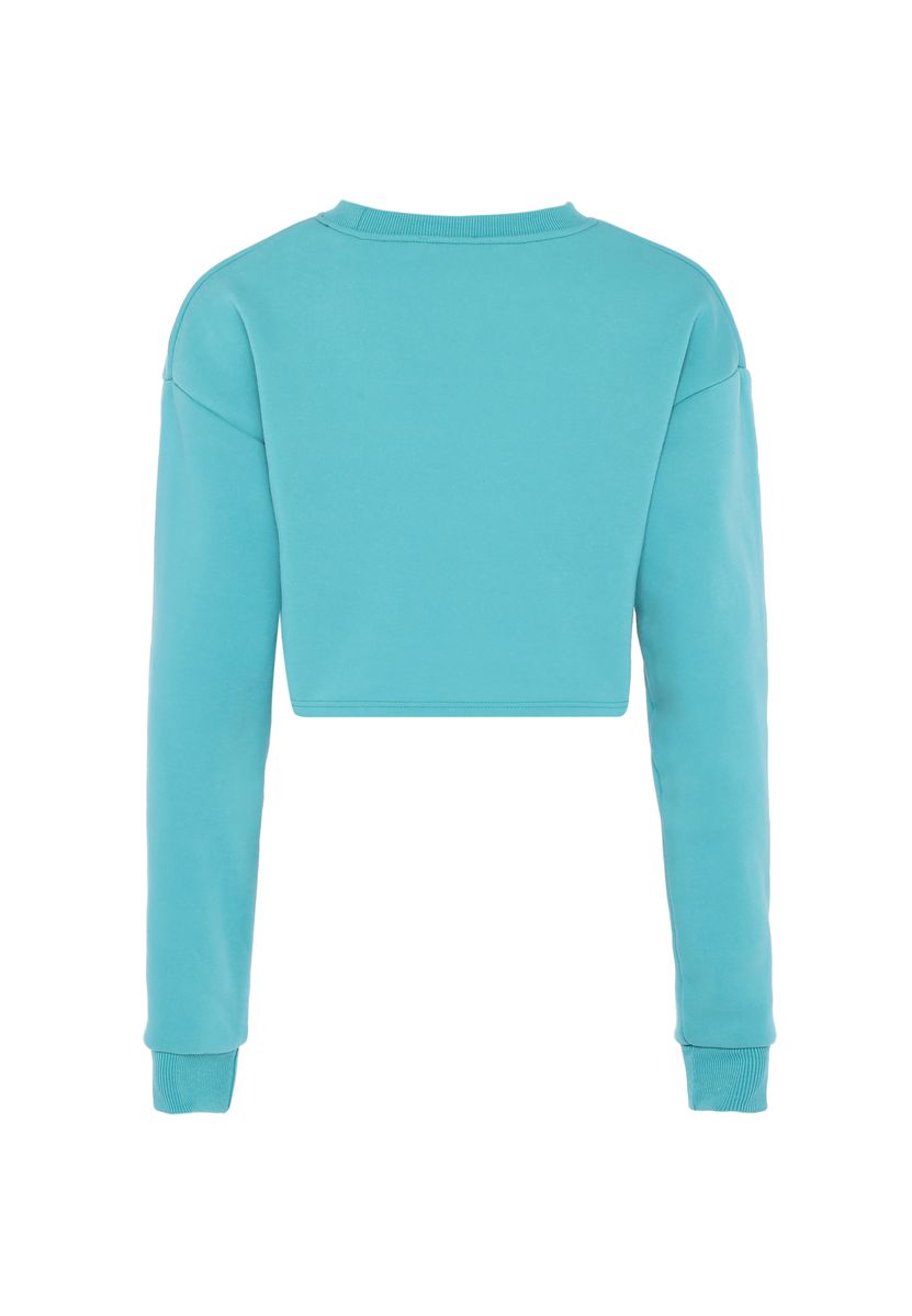 Lockeres Cropped-Sweatshirt mit überschnittenen Schultern