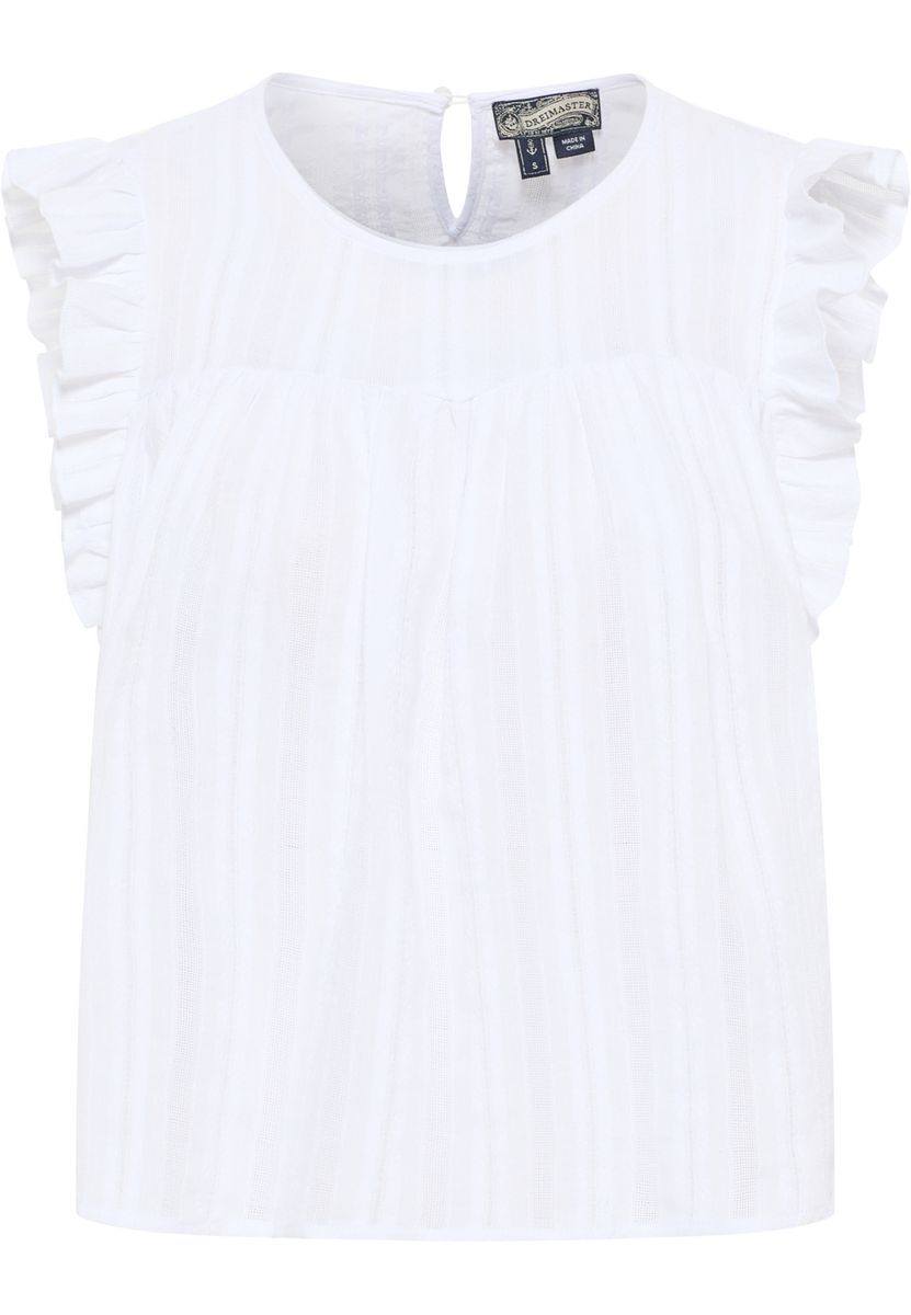 Strukturierte Boho-Bluse mit Rüschen