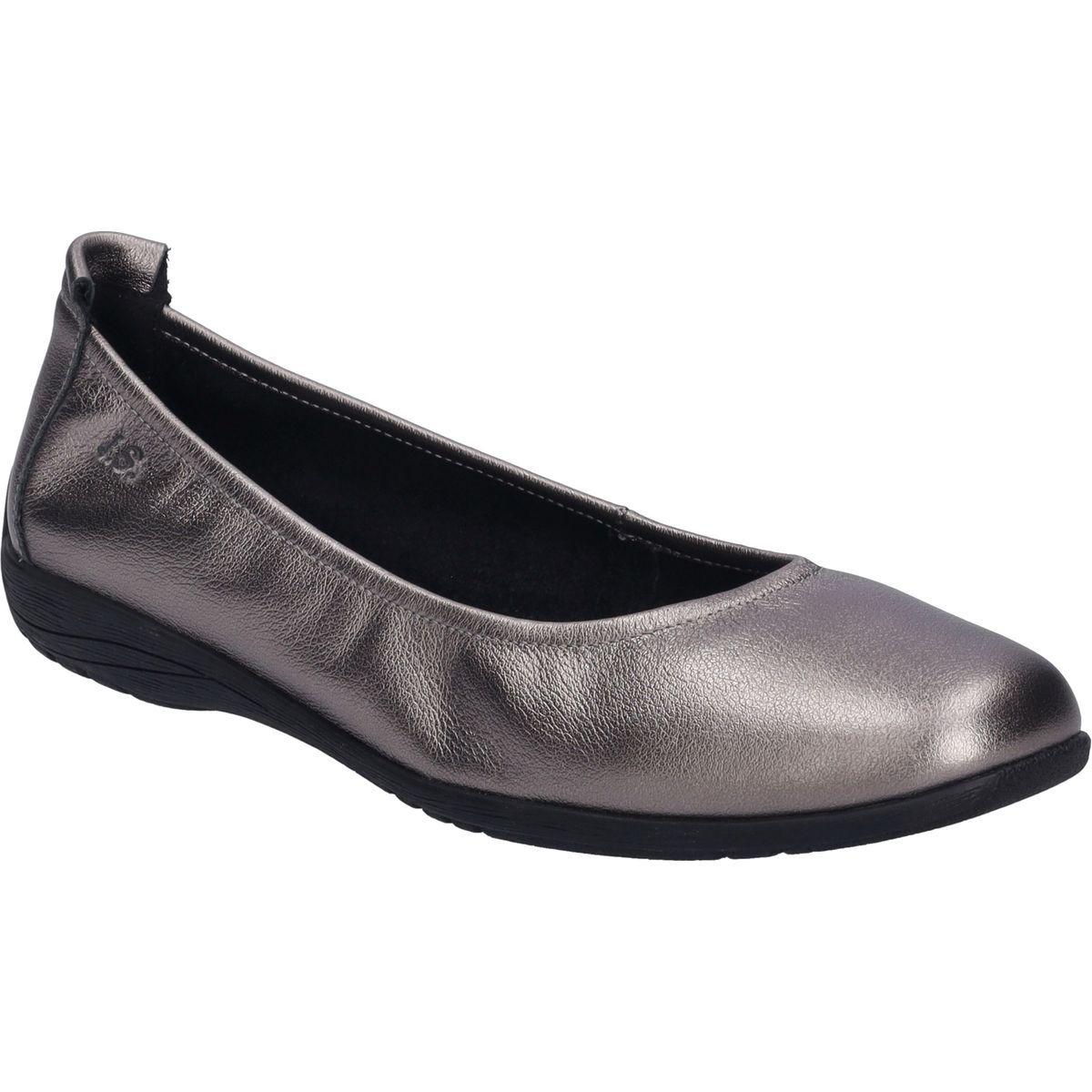 Ballerinas aus Metallic-Leder