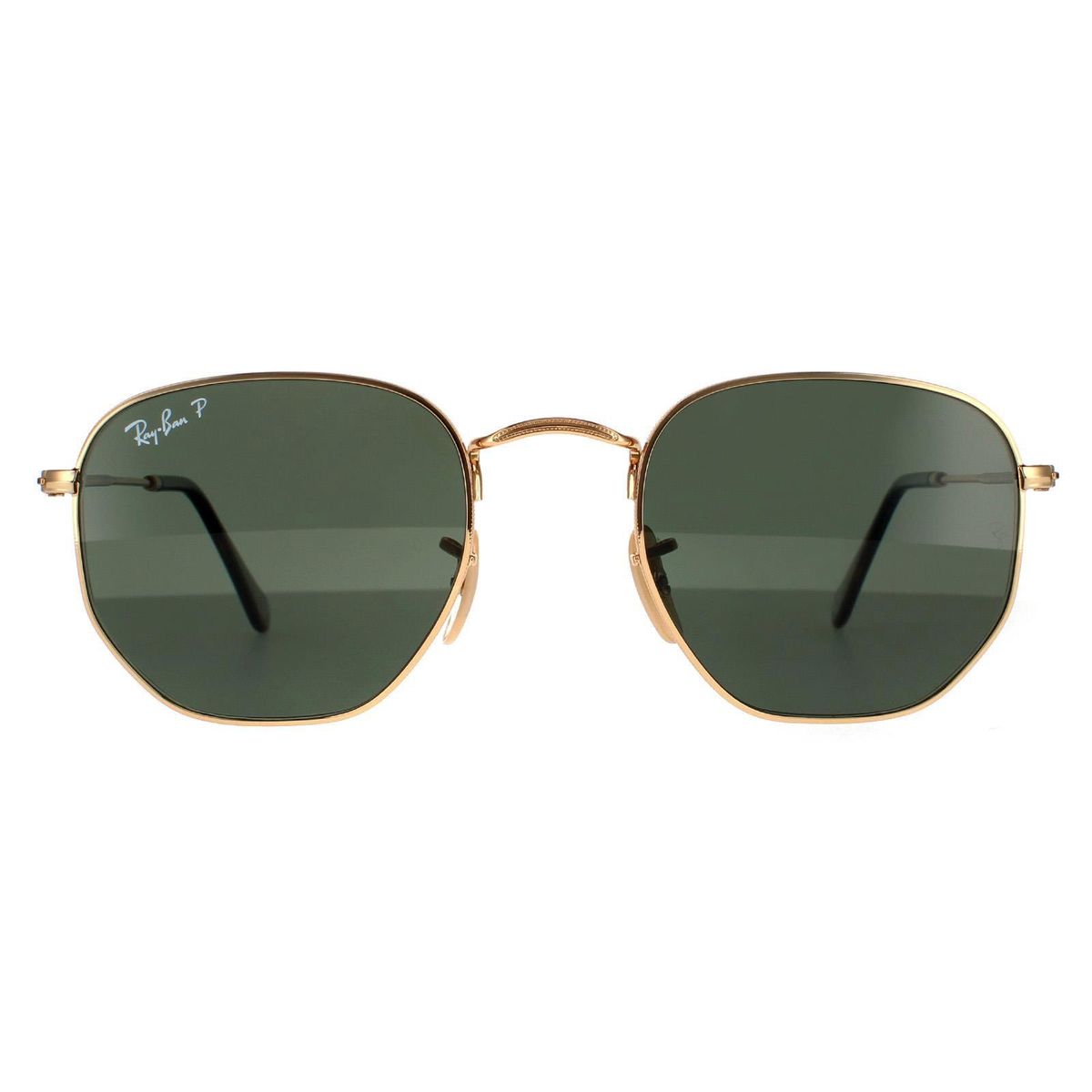 Hexagonale Sonnenbrille mit flachen Gläsern